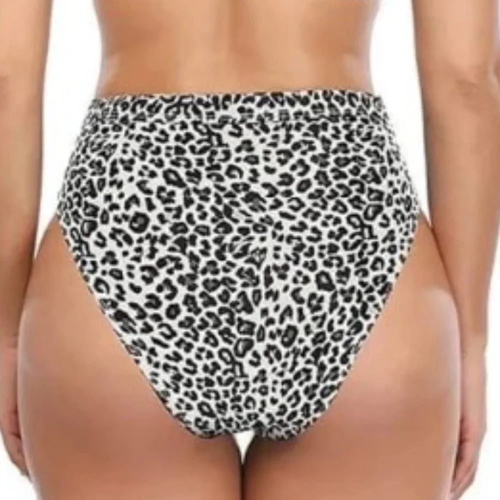 SHEKINI Leopard Print Low Scoop Crop Top High Waisted Bikini 🐆🐆 NEW WITH…